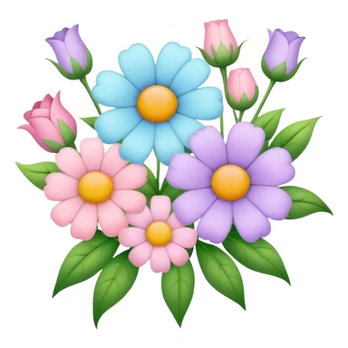 pastell blumen sticker
