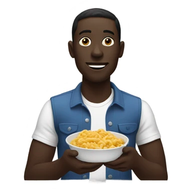 ￼a men black eating food sticker