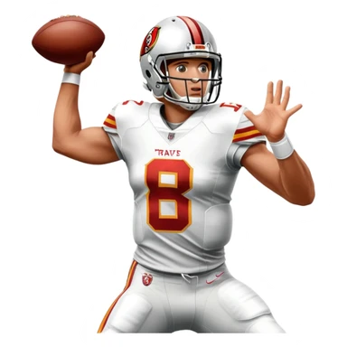 Travis Hunter catching a pass and intercepting a pass from Jameis Winston sticker