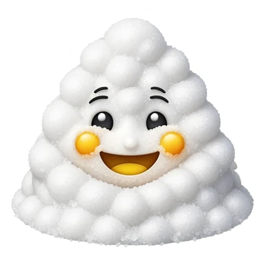 Happy emoji with pile of salt sticker