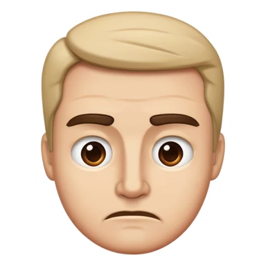 Sourcils froncé bouche normal sticker