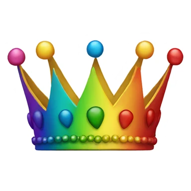 Rainbow crown sticker