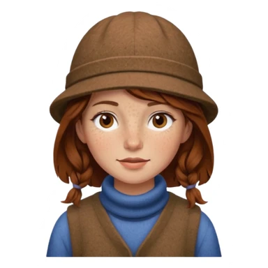 Mountain girl face sticker