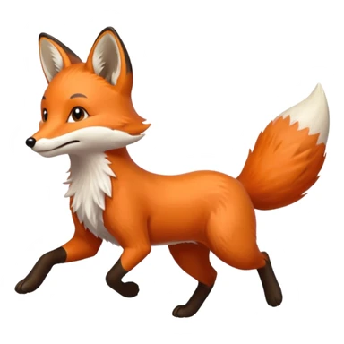 fox running fast sticker