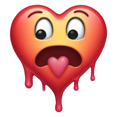 Melting heart sticker