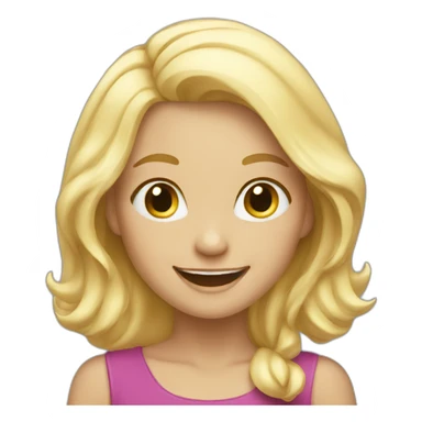 celebrating happy blonde girl sticker
