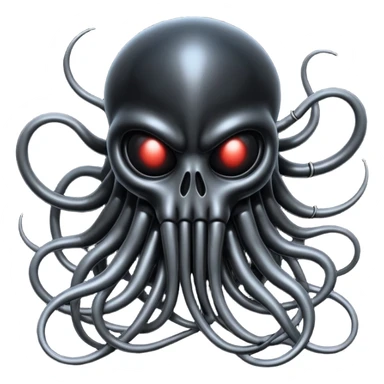 organic black wires merging into a dark monstrous creature, Giger-esque sticker