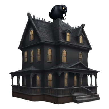 Side view Nevermore Academy. Haunted Addams house.  sticker