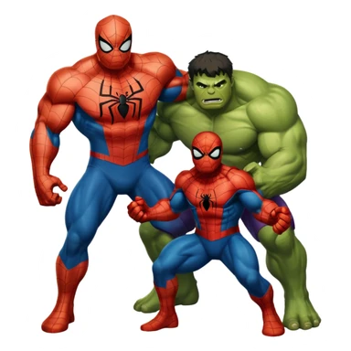 Spider-Man and Hulk sticker
