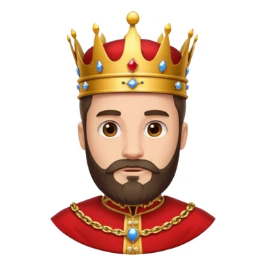 bearded  uncrowned king  red  ROYAL outfit sticker
