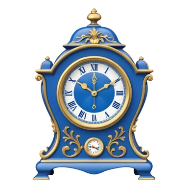 blue mantel clock sticker