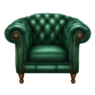 Dark green classic Chesterfield chair sticker