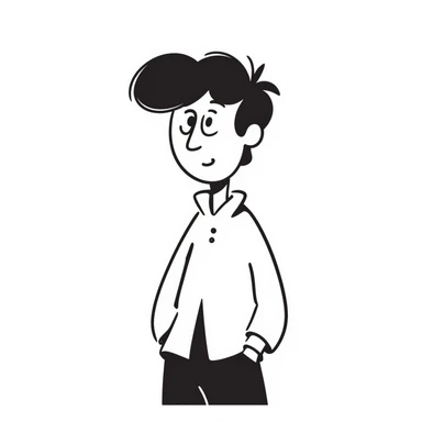 hairy man with a crooked nose sticker