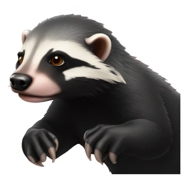 A honey badger with laser vision sticker