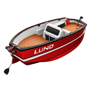 Fishing Boat - Lund 1775 Crossover XS (Model Year: 2022) (Iconic colour: Red with black trim) sticker
