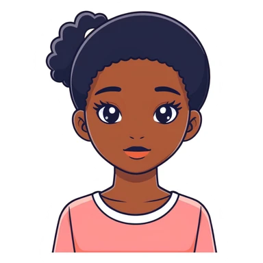 Personne noire fille  sticker