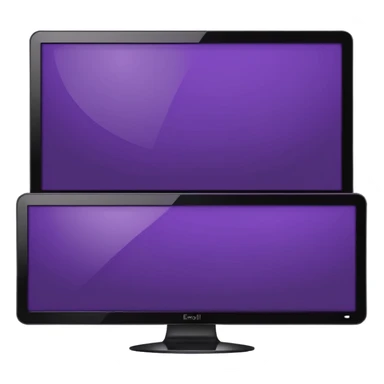 3 dark violet wide screen monitors sticker