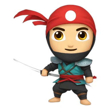 Ninja qui tien le drapeaux de ma turquie sticker