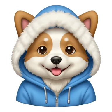 Dog wears hoodie sticker