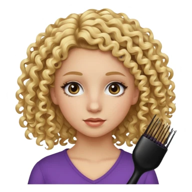 ciurly haired blonde teenage girl with mascara sticker