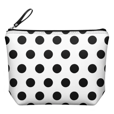 make a makeup puch with polka dots style sticker