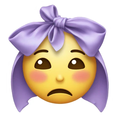 Crying emoji with bow  sticker