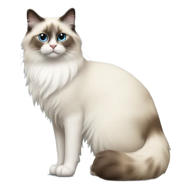 ragdoll cat, side view, standing sticker