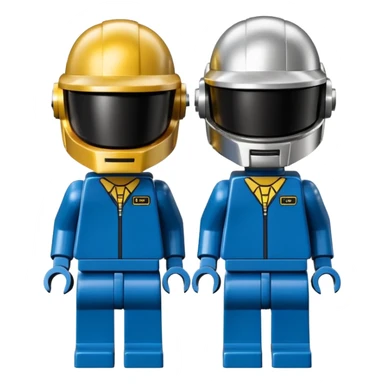 Daft punk in lego mini fit style. sticker