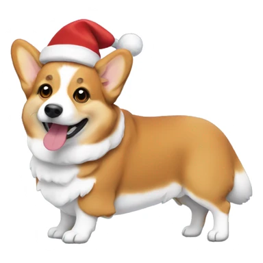 Corgi santa sticker