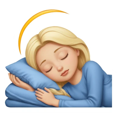 Blonde girl sleeping sticker