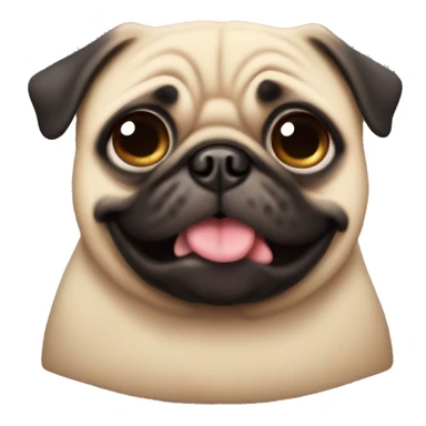 cute fat pug sticker