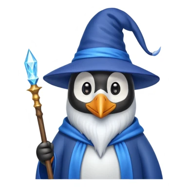 Penguin Wizard sticker