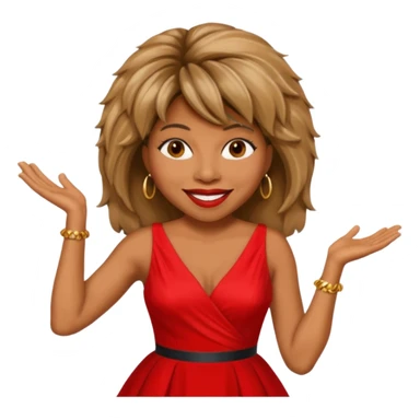 Tina Turner red dress sticker