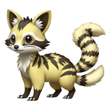 Civet-Electrike-Manectric-Genet-Furret-Fakemon-Pokémon-fusion-creature  sticker