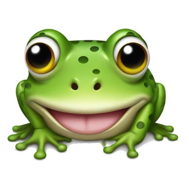 a frog with his tongue out in the side sticker