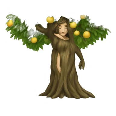 driade tree woman  sticker