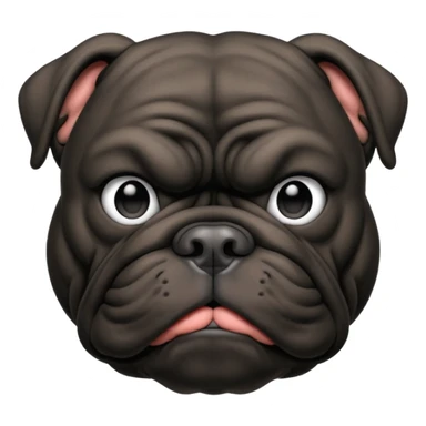 bull dog black sticker
