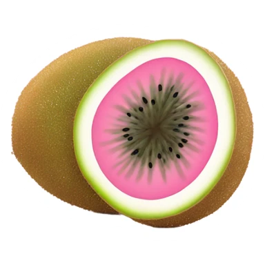 Pink kiwi with glitter  sticker