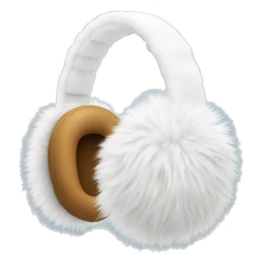 White fur earmuffs sticker