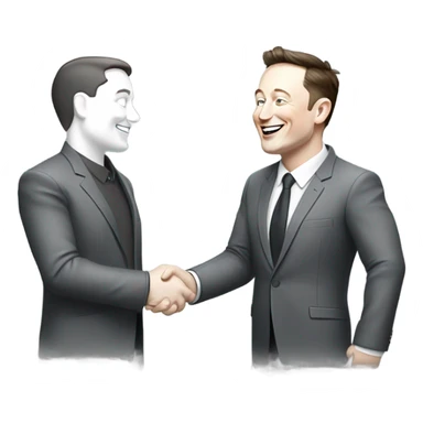 Elon musk greeting somebody  sticker