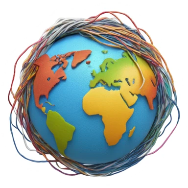 Lan cable world  sticker