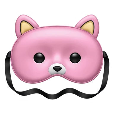 isolated girly silky sleep mask for better sleep sticker