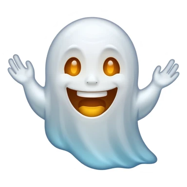 Emojis qui rigole fusionné avec l’emojis fantôme 👻 sticker