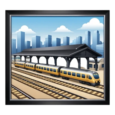 train station sticker