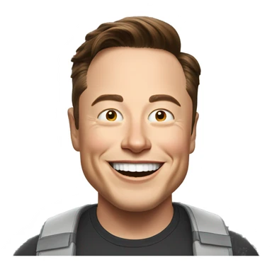 Elon Musk happy sticker