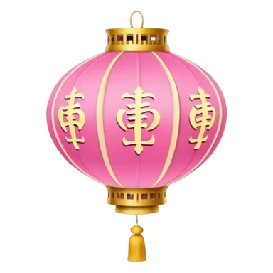 pink ornamented chinese lantern sticker