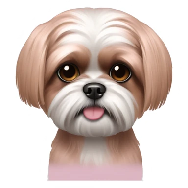 Pink shih tzu sticker