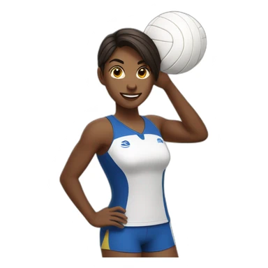 Passionate volleyball player sticker