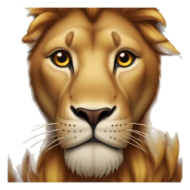 Lion enragé rouge sticker