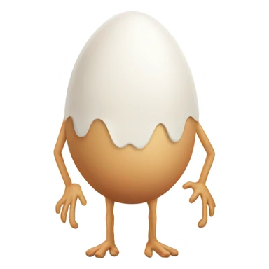 Egg with legs sticker